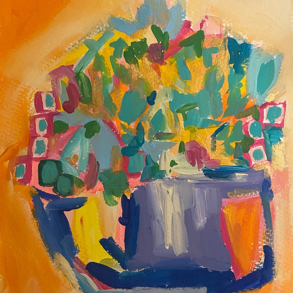 Original acrylic floral painting